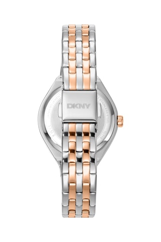 Stalen Quartz Horloge - Zilverkleurig en Roségoudkleurig