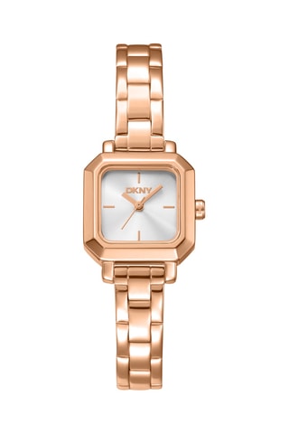 Stalen Quartz Horloge - Roségoudkleurig en Zilverkleurig