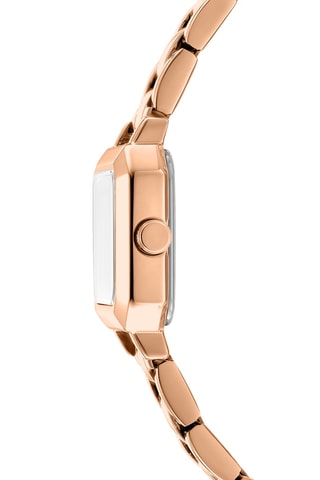 Stalen Quartz Horloge - Roségoudkleurig en Zilverkleurig