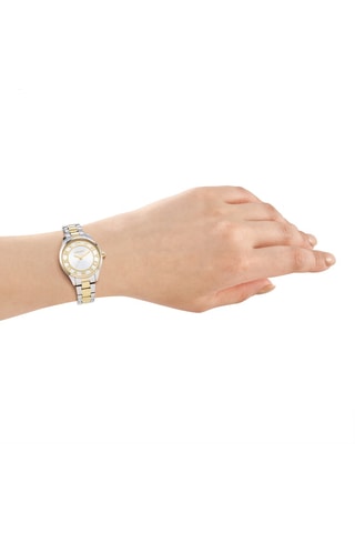 Stalen Quartz Horloge - Zilverkleurig en Goudkleurig