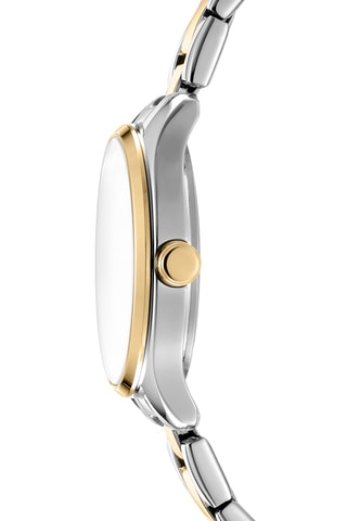 Stalen Quartz Horloge - Zilverkleurig en Goudkleurig