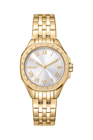 Stalen Quartz Horloge Evening - Goudkleurig en Zilverkleurig