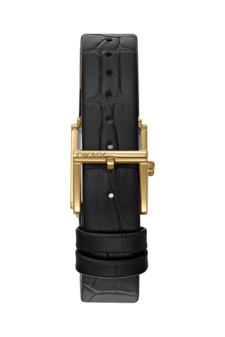 Leren Quartz Horloge - Zwart en Goudkleurig