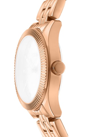 Stalen Quartz Horloge - Roségoudkleurig