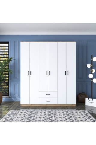 Armoire 6 portes - 180 x 210 x 51,5 cm