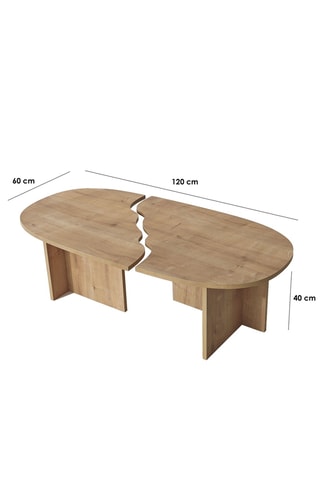 Table basse Missisipi - 120 x 60 x 40 cm