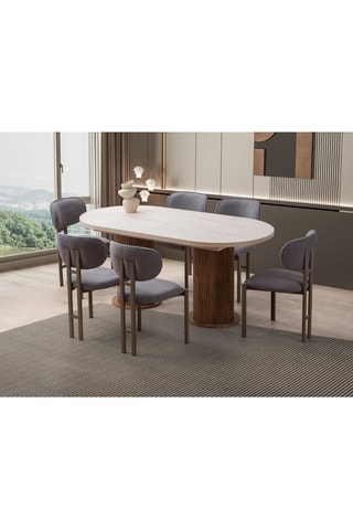 Table à manger extensible Gusto - 180/216 x 90 x 79 cm