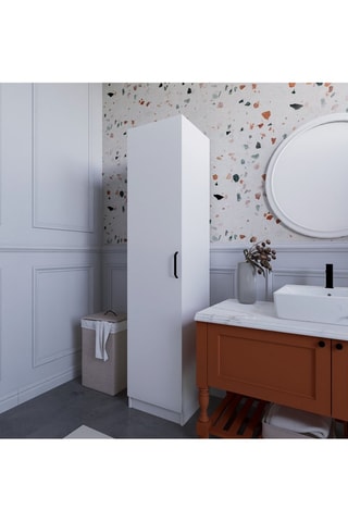Colonne salle de bain 1 porte Yaman - 40 x 182 x 47 cm