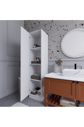 Colonne salle de bain 1 porte Yaman - 40 x 182 x 47 cm