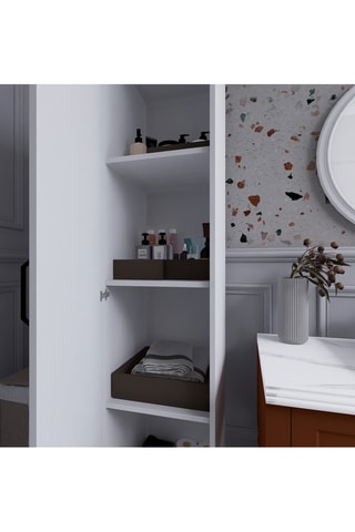 Colonne salle de bain 1 porte Yaman - 40 x 182 x 47 cm