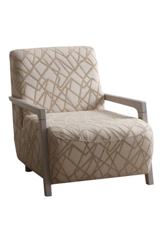Fauteuil en bois - Beige - En polyester