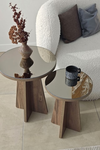 2 tables d'appoint Luna 2 - 50 x 40 cm et 45 x 30 cm