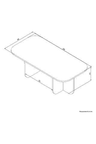 Table basse Becaj - 120 x 41,4 x 60 cm