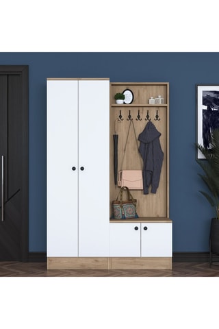 Meuble d’entrée 4 portes - 119,6 x 182,8 x 35,5 cm