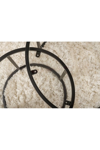 2 tables basses gigognes en verre Aurum - 42 x 39 x 42 cm / 60 x 43 x 60 cm