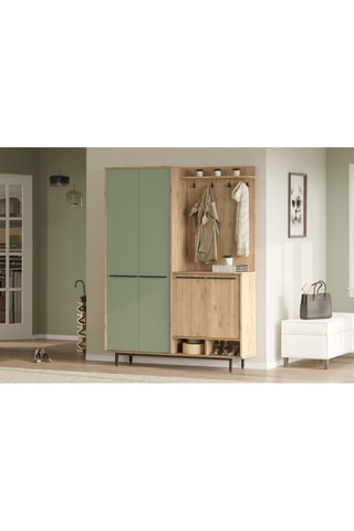 Meuble d'entrée 4 portes OS1-SY - 147,4 x 195,6 x 35,5 cm