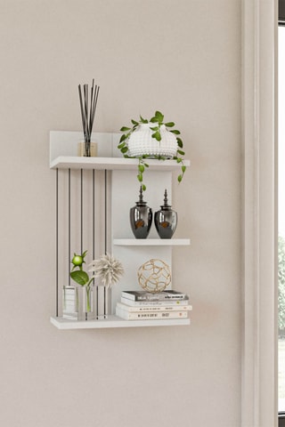 Etagère murale 3 niveaux Blanc - 40 x 60 x 19 cm