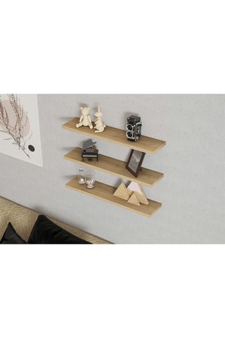 3 étagères murales - 60 x 1,8 x 14,5 cm