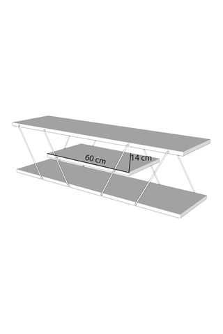 Meuble TV Canaz et doré - 120 x 33 x 30 cm