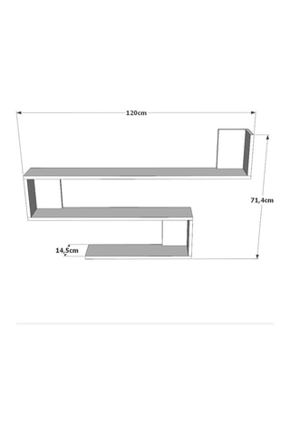 Etagère murale 3 niveaux - Imitation bois