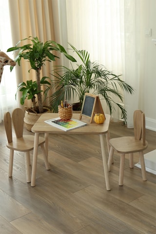 Ensemble table et chaises enfant Bunny - 3 pièces