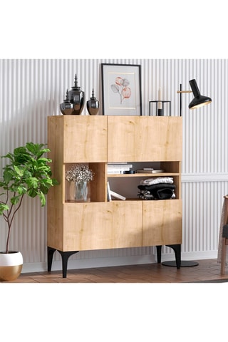 Meuble de rangement 4 portes - 100 x 35 x 125 cm