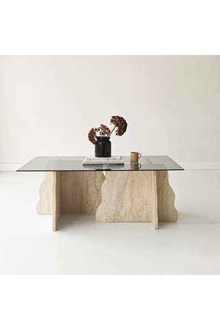 Table basse en verre Canyon - 105 x 65 x 40 cm