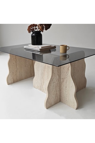 Table basse en verre Canyon - 105 x 65 x 40 cm