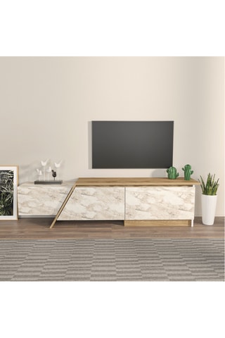 Meuble TV 2 abattants Zonas - 180 x 28,6 x 35 cm