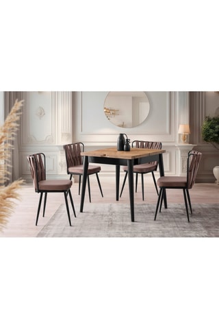 Table à manger extensible Totem - 80/160 x 80 x 75 cm