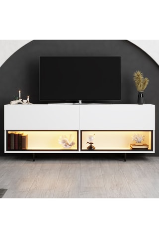 Meuble TV 2 portes Ekol Down - 180 x 32 x 67 cm