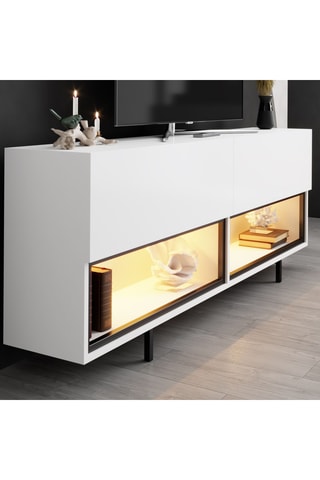 Meuble TV 2 portes Ekol Down - 180 x 32 x 67 cm