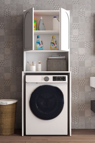 Armoire pour lave-linge 2 portes - 70 x 183,5 x 60 cm