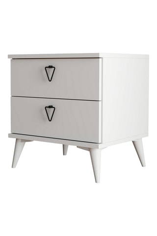 Table de chevet 2 tiroirs Versa - 52 x 55,1 x 45 cm