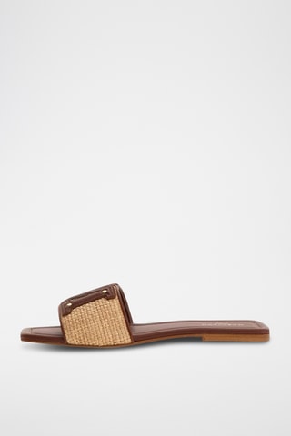 Mules en cuir Ramada - Beige et marron - Guess By Marciano