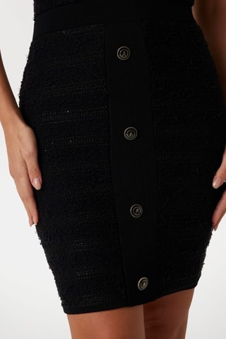 Robe fourreau en tweed Amelia - Noir - Guess By Marciano