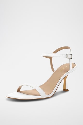 Sandales à talons en cuir Rimia - Blanc - Guess