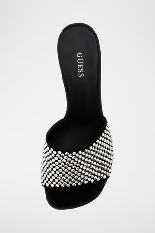 Mules à talons en cuir Eugy - Noir - Guess