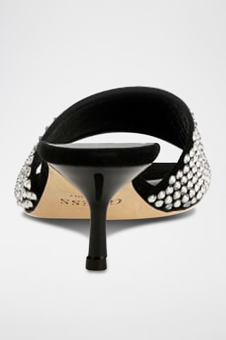 Mules à talons en cuir Eugy - Noir - Guess