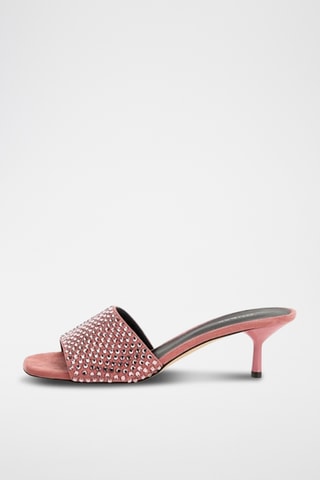 Mules à talons en cuir Eugy - Rose - Guess