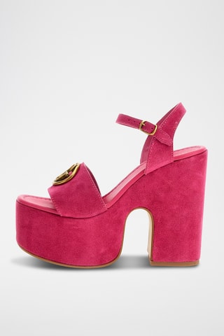 Sandales à talons en nubuck Clody - Fuchsia - Guess
