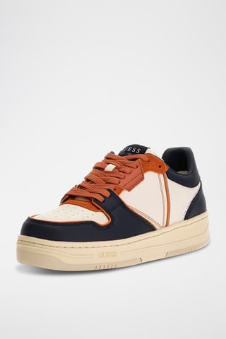 Baskets en cuir Ancona - Blanc et bleu marine - Guess