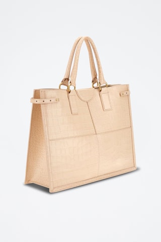 Sac à main en cuir Isa - Beige - Guess