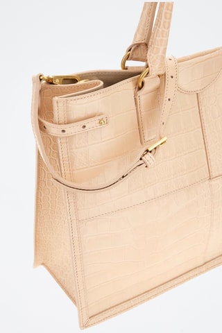 Sac à main en cuir Isa - Beige - Guess