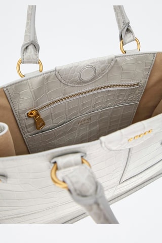 Sac à main en cuir Isa - Gris - Guess