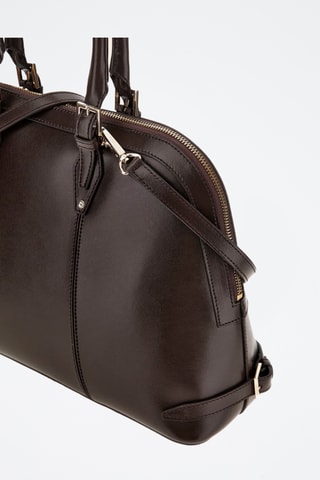 Sac à main en cuir New Adele - Taupe foncé - Guess