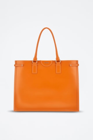 Cabas en cuir Isa - Orange - Guess