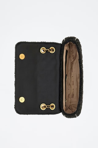 Sac bandoulière en tweed Giully - Noir - Guess