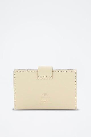 Porte-cartes en cuir - Beige - Guess