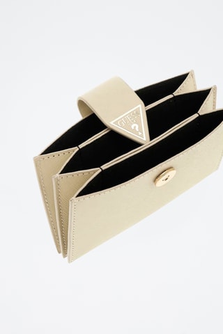 Porte-cartes en cuir - Beige - Guess